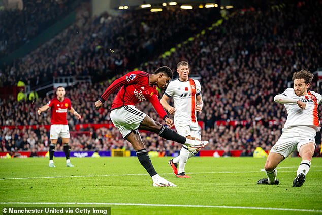 Marcus Rashford reached a milestone when he took to the field for Man United on Saturday