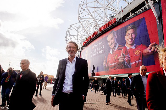 Sir Jim Ratcliffe is waiting to complete his £1.3billion purchase to own 25% of Man United