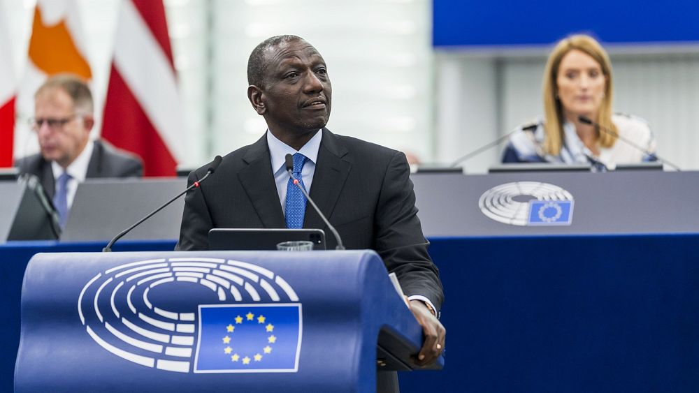 In speech to MEPs, Kenya's president calls for 'reciprocal' relation between Africa and Europe