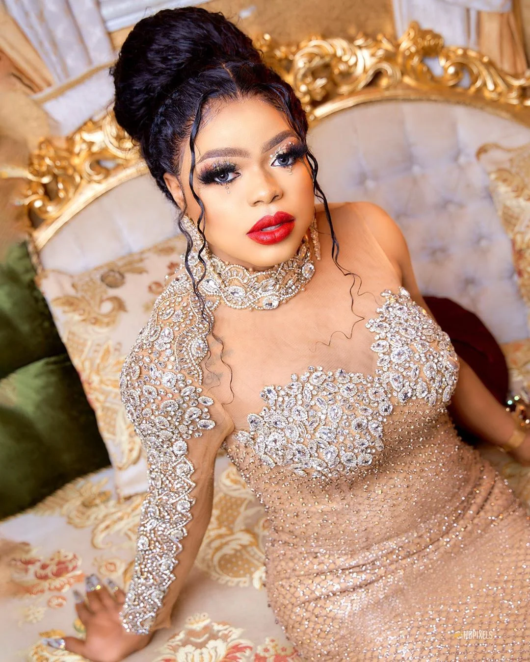 Youths stage protest against Bobrisky's presence in Benin