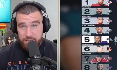 Travis Kelce says brothers want to bring famous podcast to UK after Taylor Swift-fuelled jersey spike