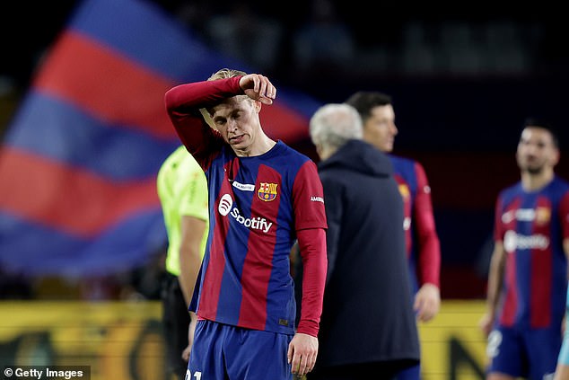 Frenkie de Jong was absent for Barcelona's trip to Royal Antwerp due to a reported illness