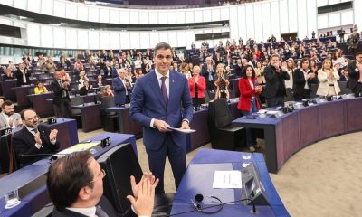 Spain's Sánchez blasts the political right in heated European Parliament standoff
