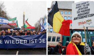 Thousands march in Brussels and Berlin against antisemitism on Sunday