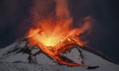 Watch: Etna erupts again, sending hot lava down its snowy slopes