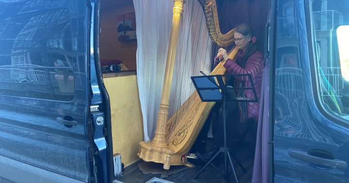 Calgary harpist plans new year adventures after a North American road trip in a mobile concert hall - Calgary
