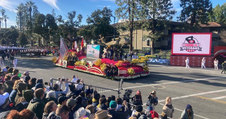 Canadian Coding for Veterans float takes top international prize at Rose Parade