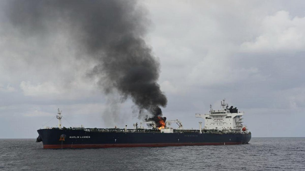 Crew extinguish fire on tanker hit by Houthi missile off Yemen
