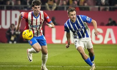 Manchester United have been closely tracking Girona breakout star Miguel Gutierrez (left)