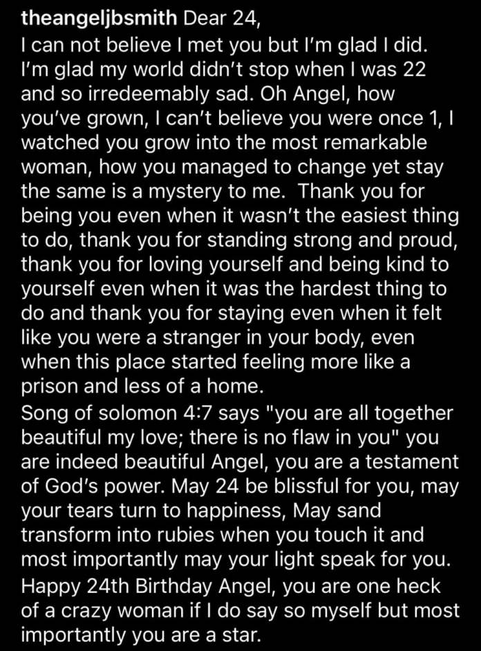 BBNaija’s Angel turns 24, pens emotional message to herself