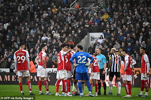 The Gunners were angered by refereeing decisions in their defeat to Newcastle in November