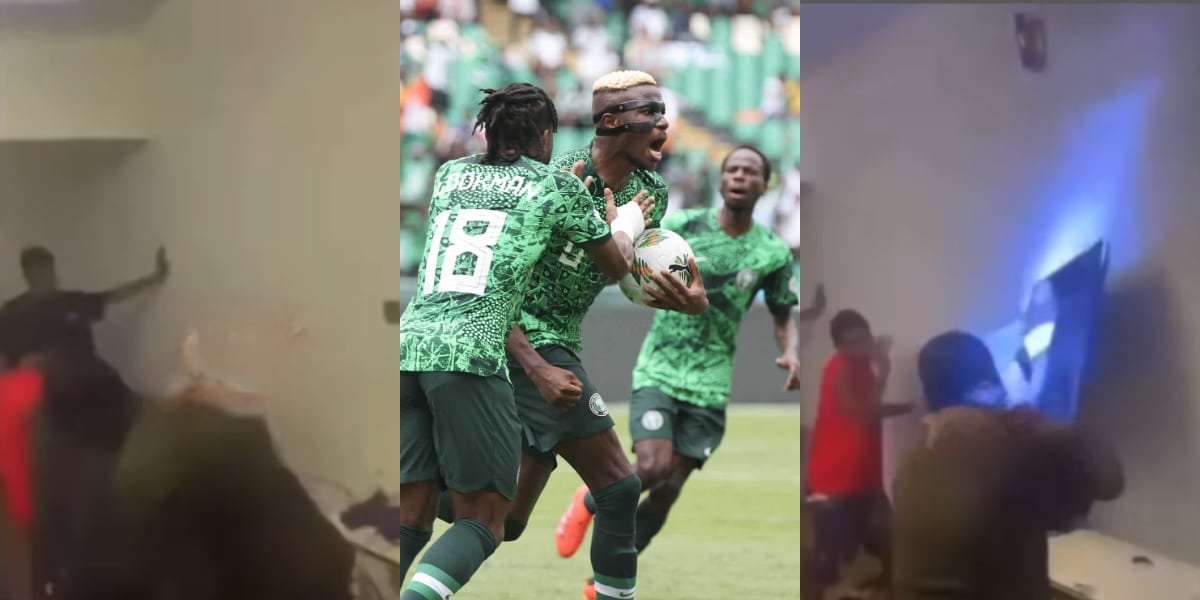 Angry fans destroy television over Nigeria’s tragic AFCON loss