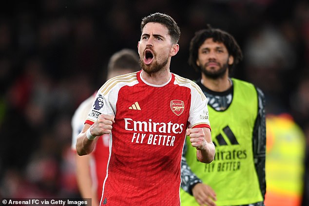 Arsenal midfielder Jorginho has become an important squad player for Mikel Arteta since his arrival last January