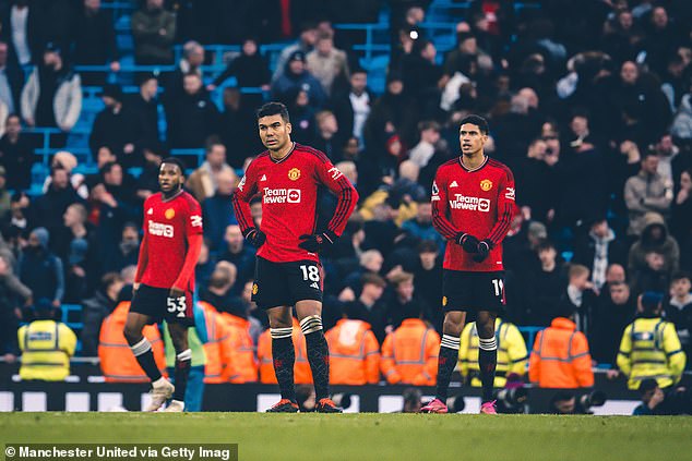 Defeat to Manchester City means that United are 11 points adrift of Aston Villa in fourth place