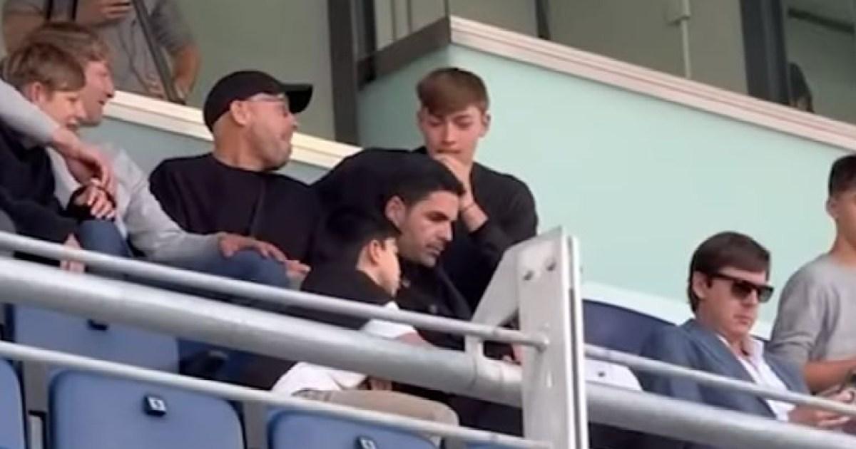 Arsenal manager Mikel Arteta spotted at Real Madrid Under-19s derby against Atletico Madrid | Football