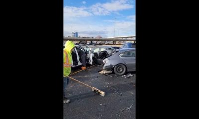 17 vehicles crash on ramp to Highway 401 in Toronto