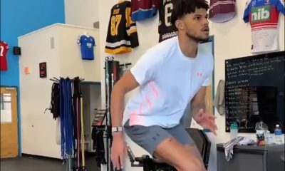 Fans astounded by Tyrone Mings muscle loss after ACL injury as recovery video goes viral