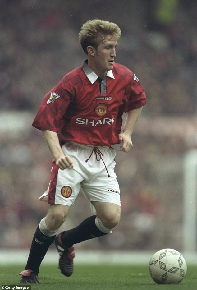 John Curtis of Manchester United in action during the FA Carling Premiership match against Barnsley in 1997