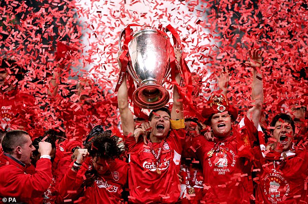 Steven Gerrard would go on to lift the UEFA Champions League trophy in 2005