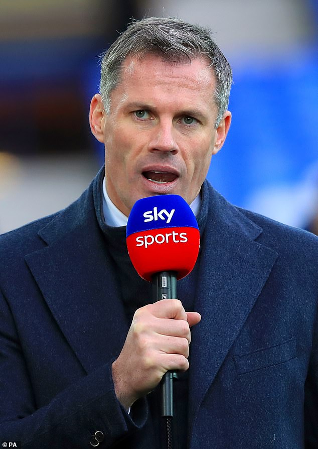 Carragher has now become a successful Sky Sports pundit. Pictured in April 2020