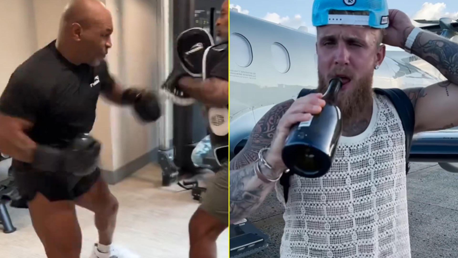 Jake Paul mocks Mike Tyson by showing footage of his bizarre 'first day of training' ahead of boxing bout