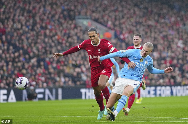 Virgil van Dijk restricted Erling Haaland to hardly any chances in front of goal at Anfield