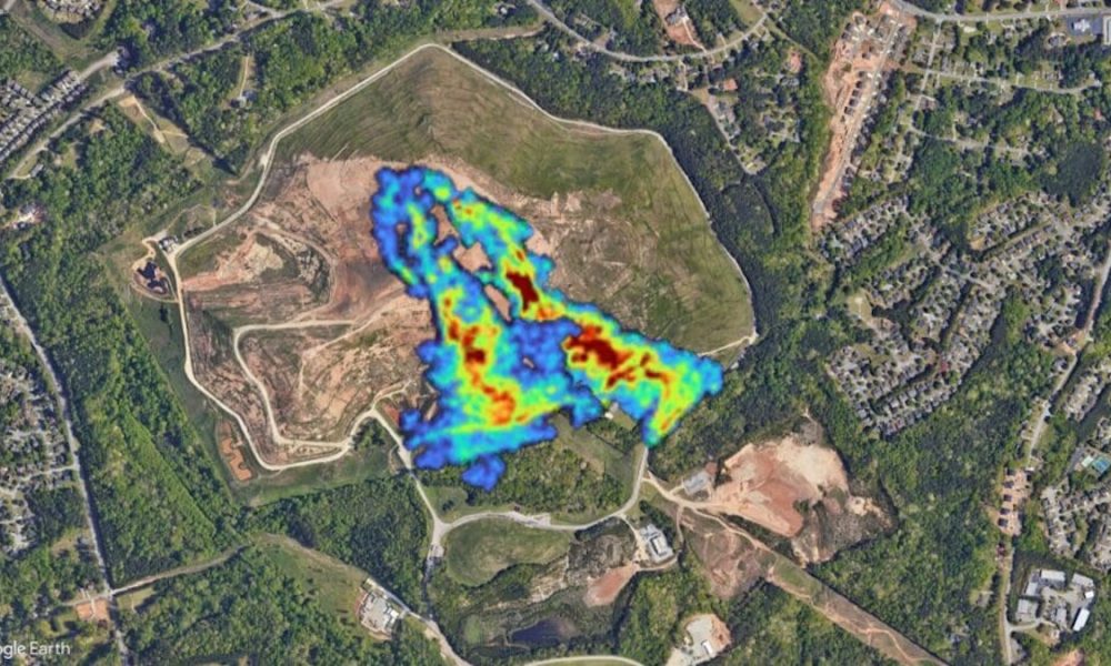 Large plumes of methane detected at a landfill in Georgia during U.S. airborne surveys