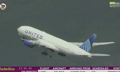 United Airlines plane loses tyre during takeoff