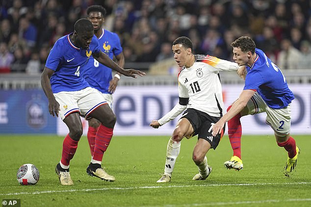 Dayot Upamecano and Benjamin Pavard started over Saliba in defence against Germany