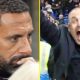 Chelsea fans love what Joe Cole did to Rio Ferdinand after Cole Palmer's last-gasp winner against Manchester United
