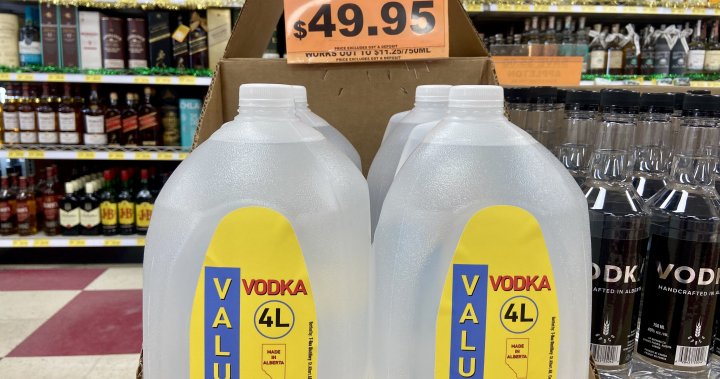 Alberta cabinet minister raises concerns over discounted four-litre jugs of vodka