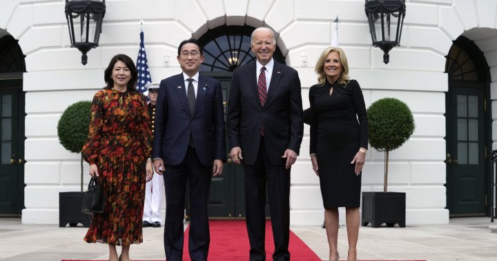 Biden welcomes Kishida to Washington as U.S., Japan navigate rare spat - National