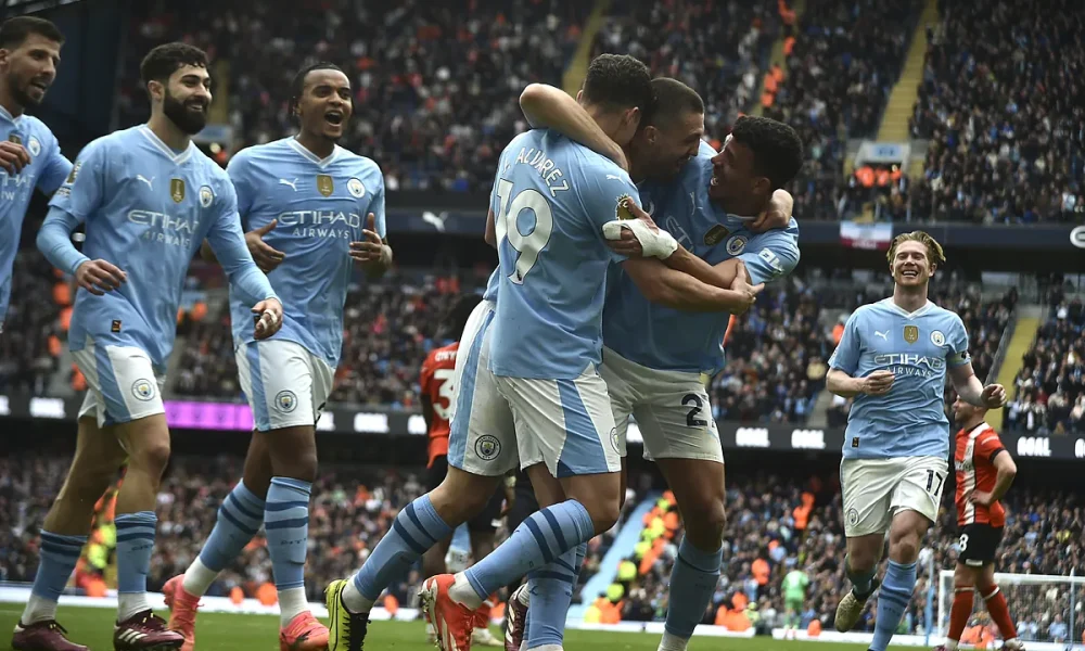 Haaland and De Bruyne shine as rotated Manchester City thrash Luton