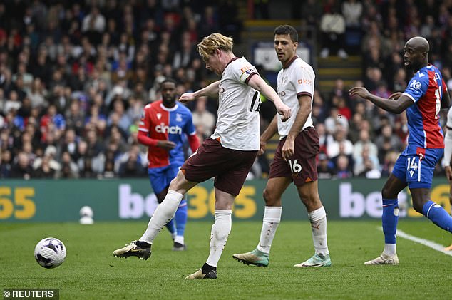 Kevin De Bruyne produced perhaps his best performance of the campaign in Man City's win over Crystal Palace