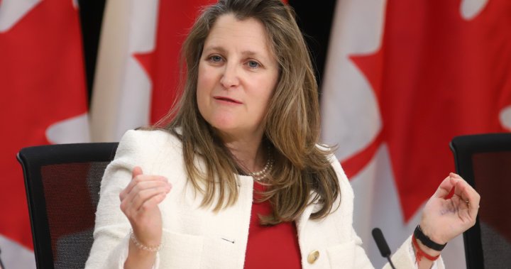 Freeland set to table 2024 federal budget in the House of Commons - National