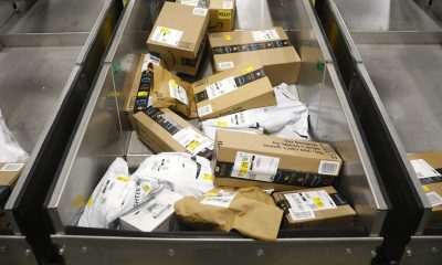 Packages at an Amazon fulfillment center in Tampa, Florida