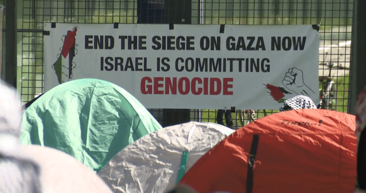Demonstrators set up Pro-Palestinian encampment at UBC