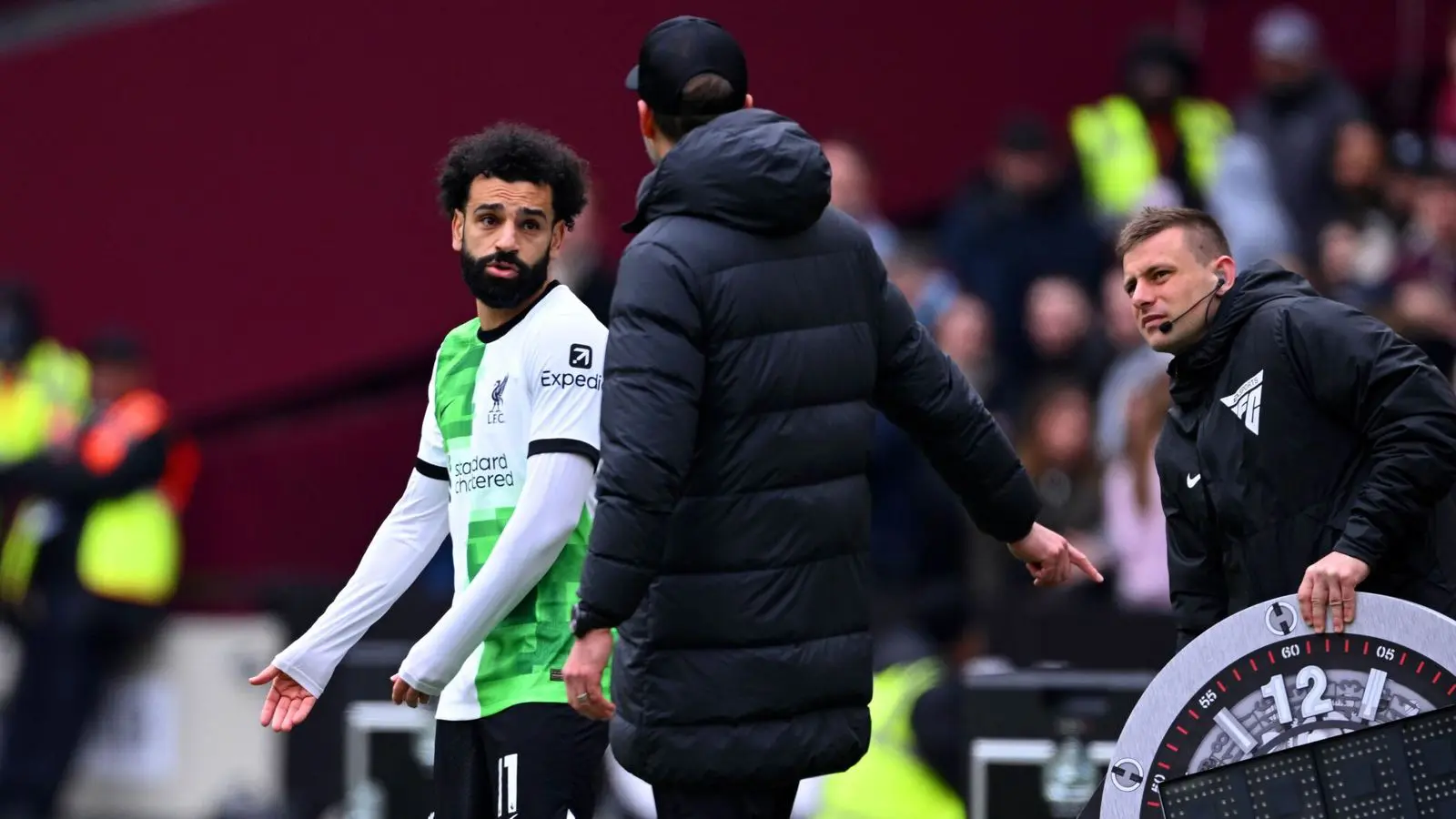 EPL: Carragher reveals 'only reason' Salah clashed with Klopp against West Ham