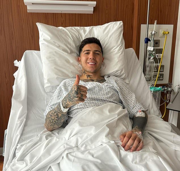 Enzo Fernandez vowed to come back 'stronger than ever' after undergoing surgery for a groin issue