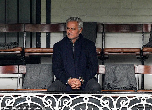 Jose Mourinho attended the Premier League match between Fulham and Liverpool