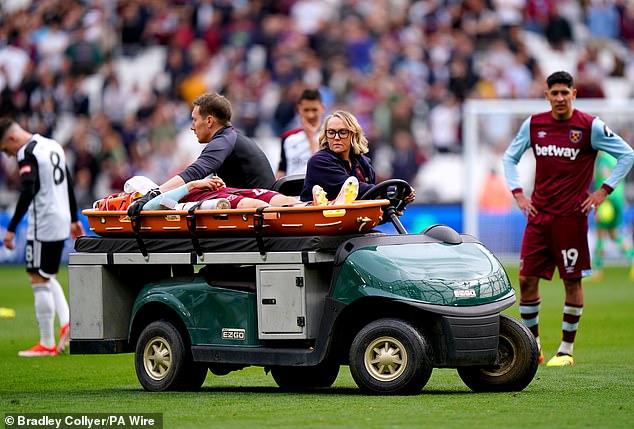 West Ham midfielder George Earthy is in hospital after suffering a head injury against Fulham
