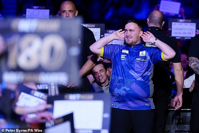 Littler goaded fans when walking out for his quarter-final at the M&S Bank Arena in Liverpool