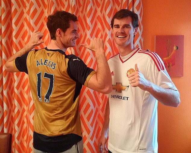 Former Wimbledon Champion Andy Murray (left) supports Arsenal, while his brother and fellow tennis star Jamie (right) follows United