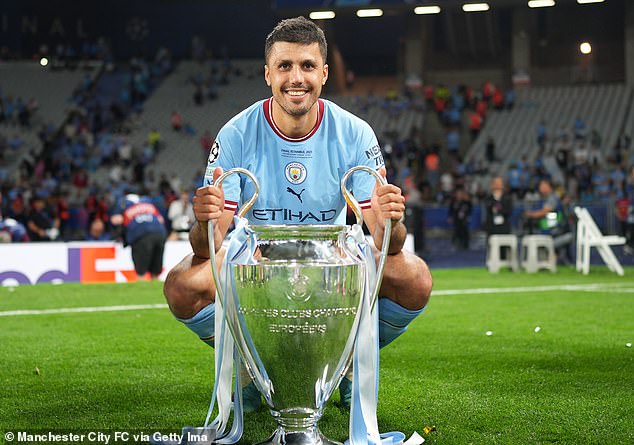 Rodri scored the club's winning goal that clinched the Champions League and the treble