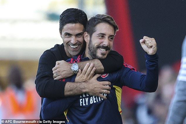 Arteta and Jover worked together at Man City before the coach poached him for Arsenal