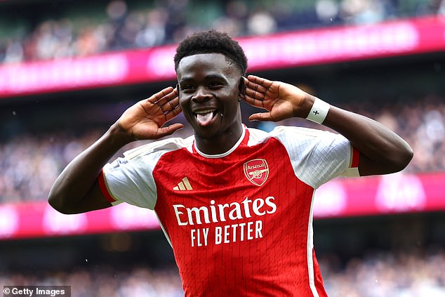The noise was all for Bukayo Saka's performance in Arsenal's 3-2 win against Tottenham