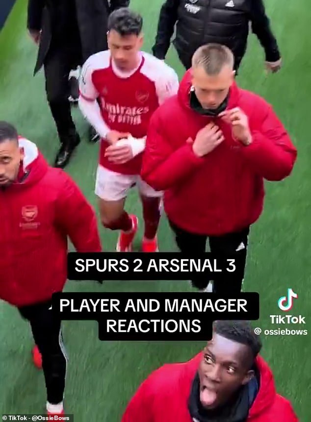 Fans praised Eddie Nketiah for his hilarious reaction to the Tottenham supporters
