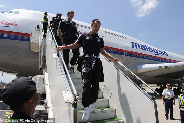 Terry (front) claimed he was initially told to sit in economy for the 13-hour flight and the manager should not have treated his senior pros that way