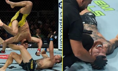 UFC fighter rewarded with $50,000 bonus after escaping disqualification for landing illegal BACKFLIP knee