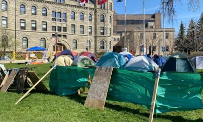 Pro-Palestinian encampment set up at U of W, demonstration at U of M continues - Winnipeg